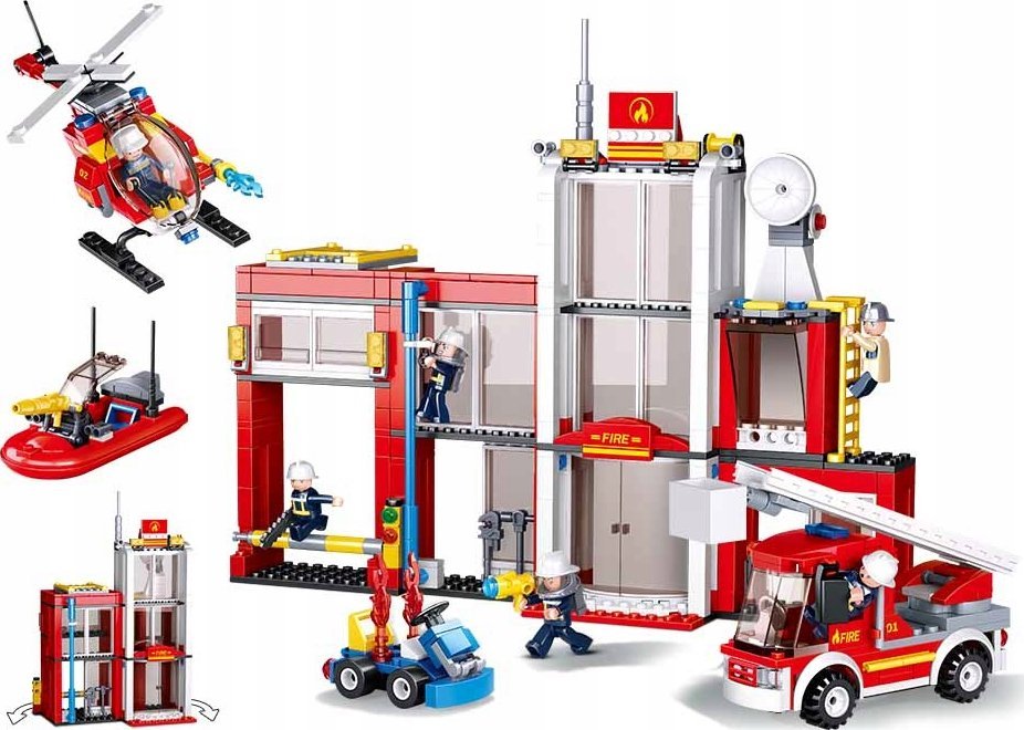 Sluban BLOCKS SLUBAN FIRE STATION 612 PCS