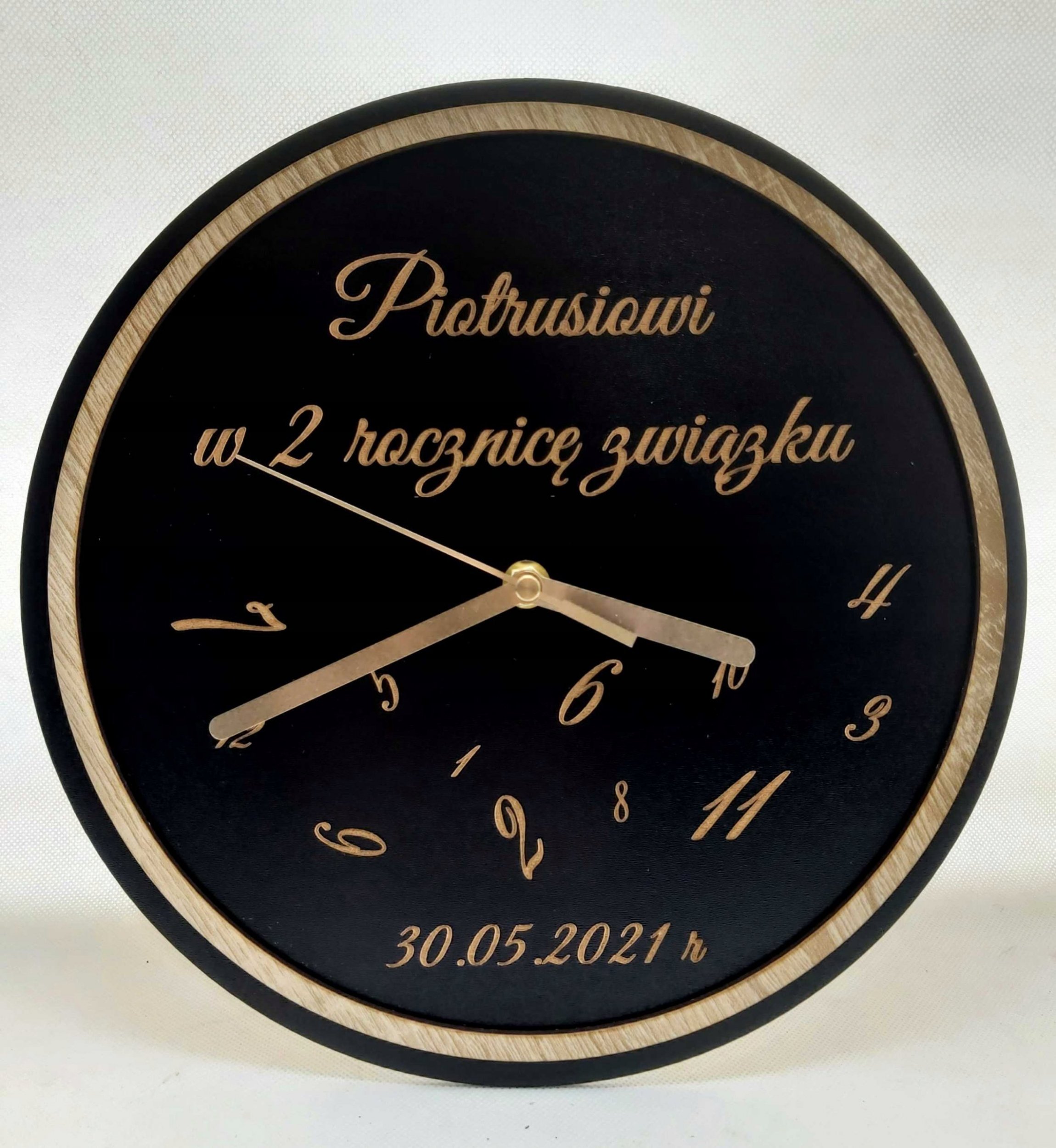 naSciane Zegar na prezent, pamiątka, rocznica, grawerowany