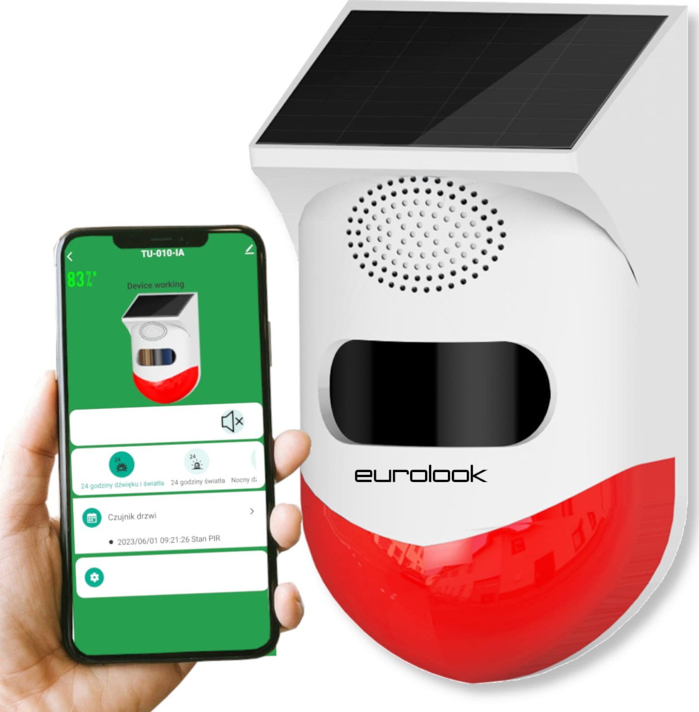 Eurolook Inteligentny Solarny Czujnik Ruchu z Sygnalizatorem Tuya