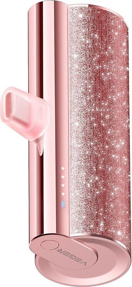 Powerbank Veger VEGER powerbank 5 000 mAh z wbudowanym złączem Lightning PD QC3.0 2,4A 12W PlugOn (W0573P) rózowy