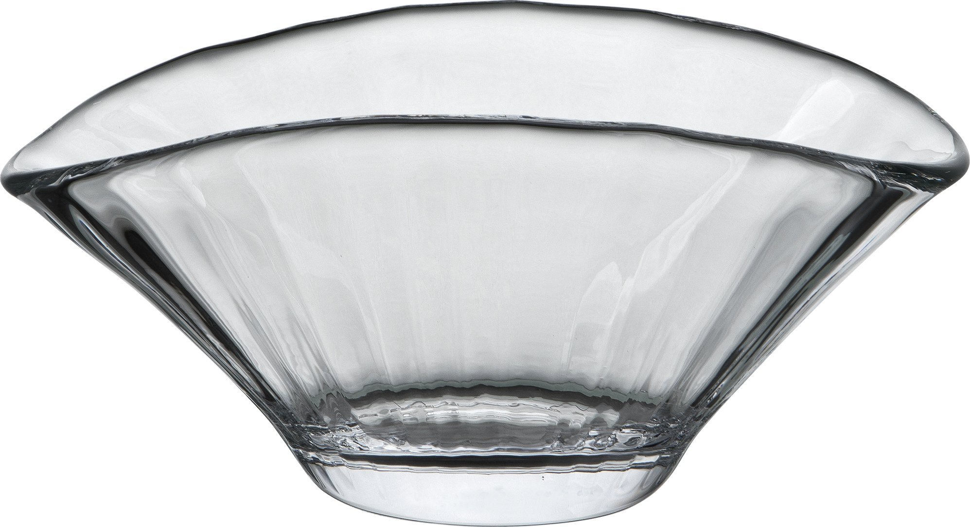 Krosno Salaterka szklana 25 cm szeroki z efektem optyku