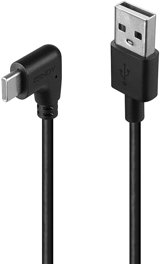 Kabel USB Lindy USB-A - USB-C 1 m Czarny (32001)