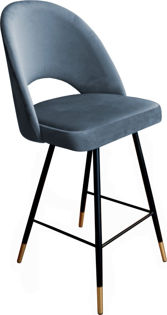 Atos Hoker ISKAR BL VELVET GOLD ciemno szary z oparciem ATOS