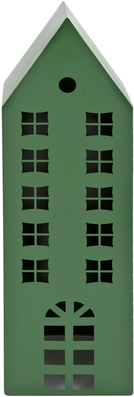 Ozdoba świąteczna domek 55 cm zielony metal 7625
