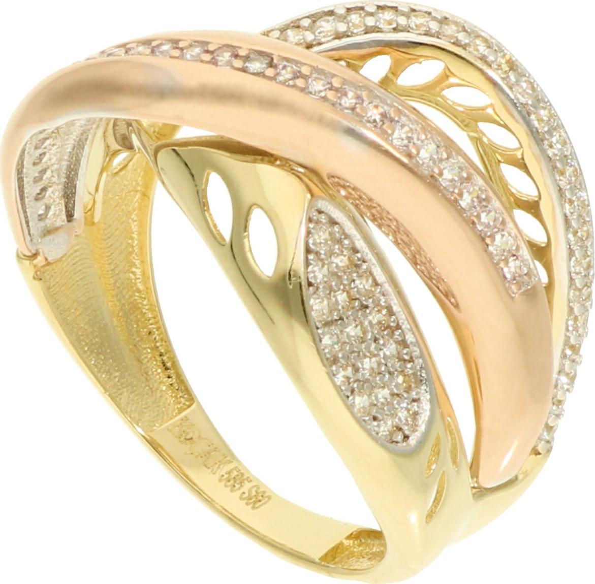 Rosanto Złoty pierścionek z cyrkoniami roz. 17 585 14k