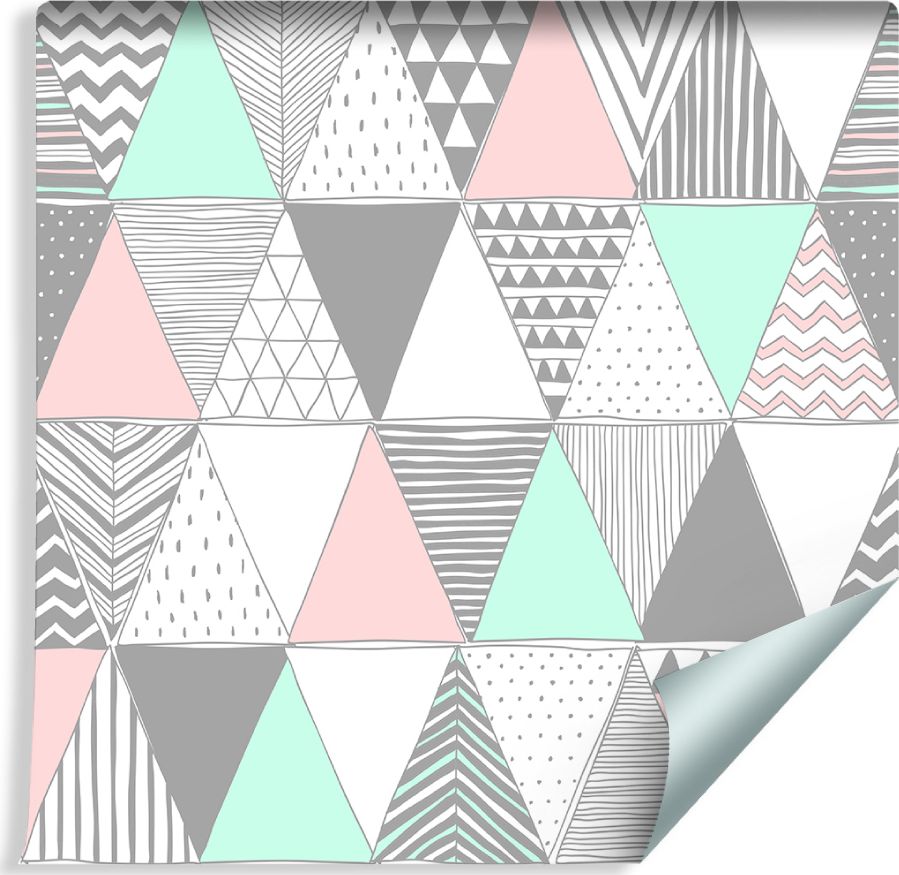 Muralo Tapeta GEOMETRYCZNA - Kolorowe Trójkąty