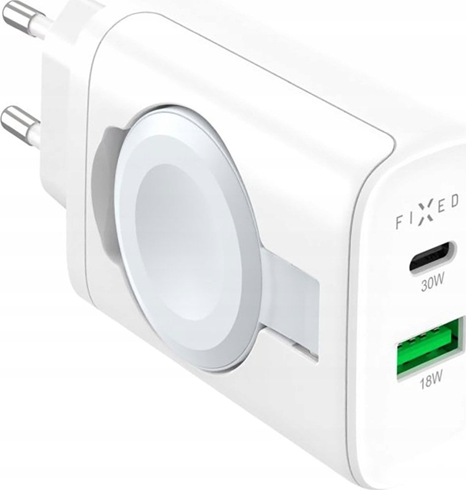 Ładowarka Fixed Power Socket Travel Charger - ładowarka Apple Watch/USB-C/USB-A 33W biała