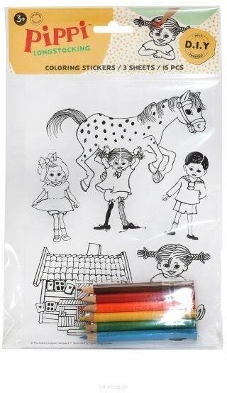 Zestaw kreatywnych naklejek do zabawy Pippi
