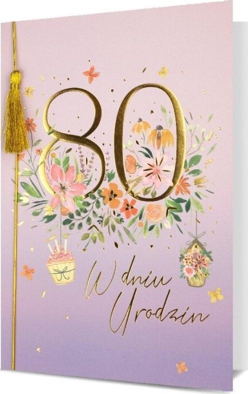 Karnet B6 Urodziny 80