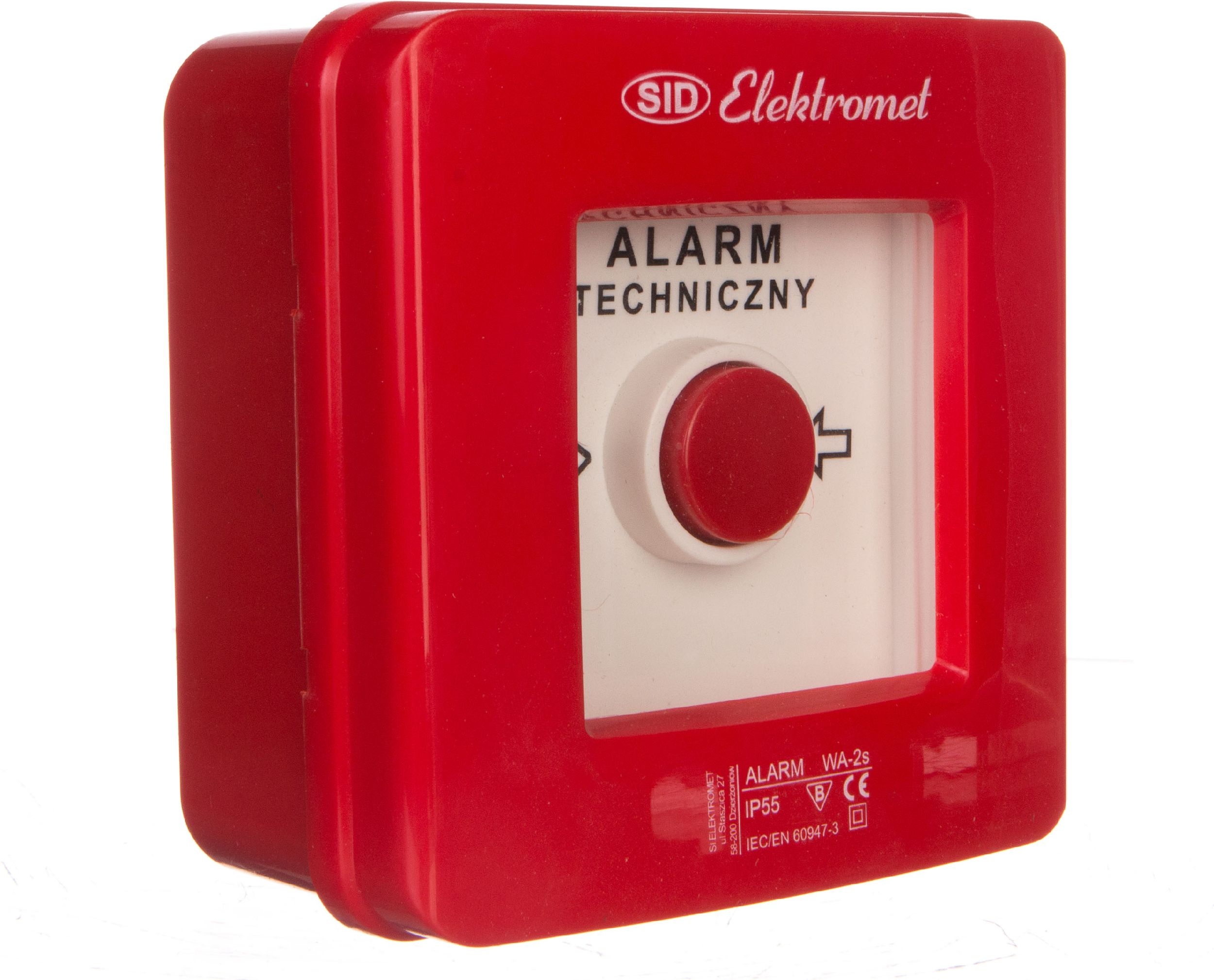 Elektromet Wyłącznik alarmowy 2Z 12A /ALARM TECHNICZNY/ IP55 WA-2s (921403)