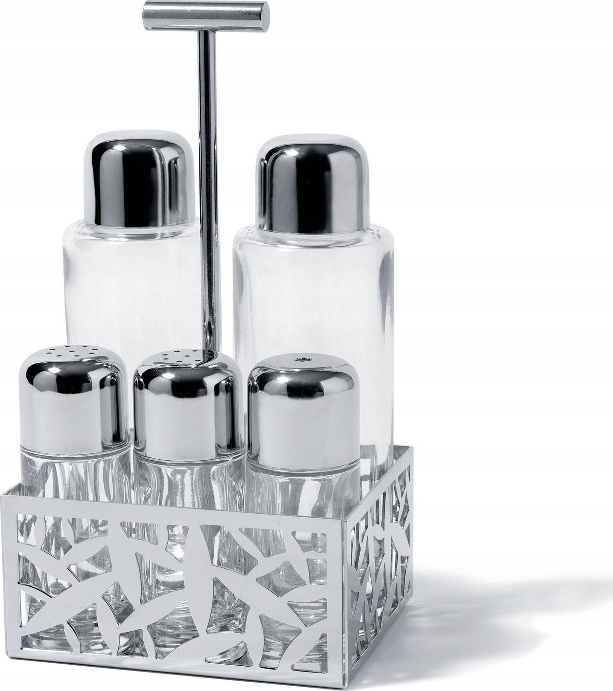 Alessi Cactus Condiment Set - oil,vinegar,S+P,spices MSA16
