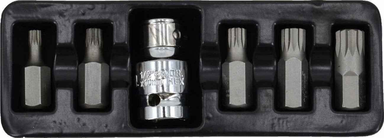 AWTools AWTOOLS KOŃCÓWKI SPLINE 6elem. M5 - M12 + ADAPTER BL AW35114BL