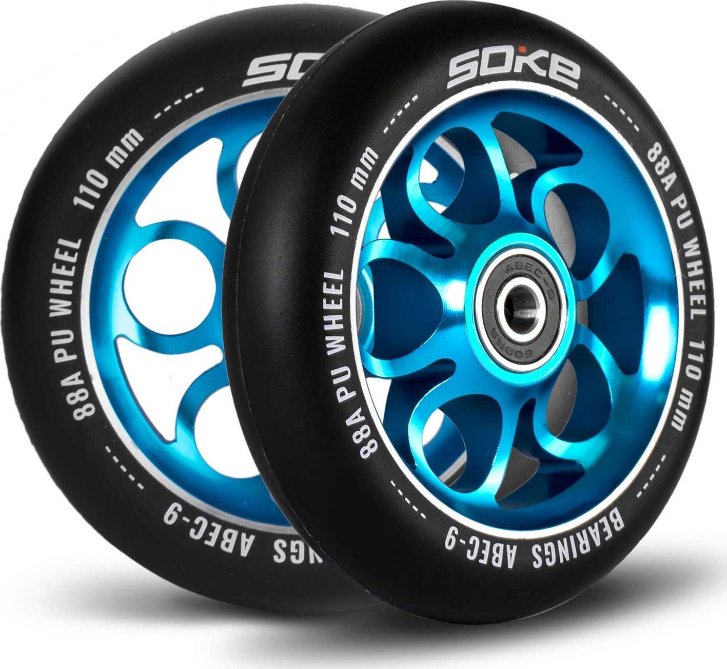 Soke Kółka do hulajnogi 110 mm niebieskie 2 szt.