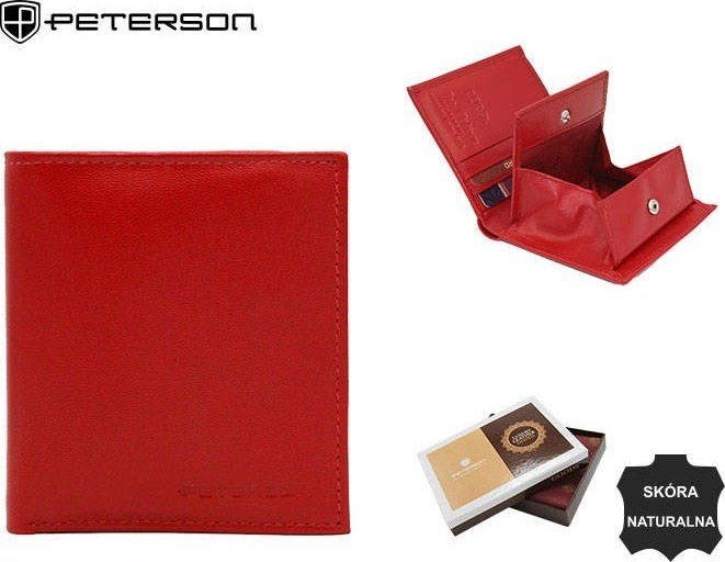 Peterson Portfel damski skórzany PTN RD-230-GCL RED
