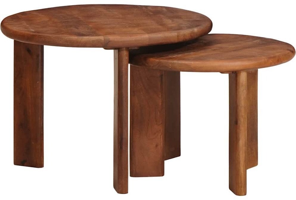 vidaXL Stolik gniazdowy 2 pcs Miodowy brąz Drewno z mango