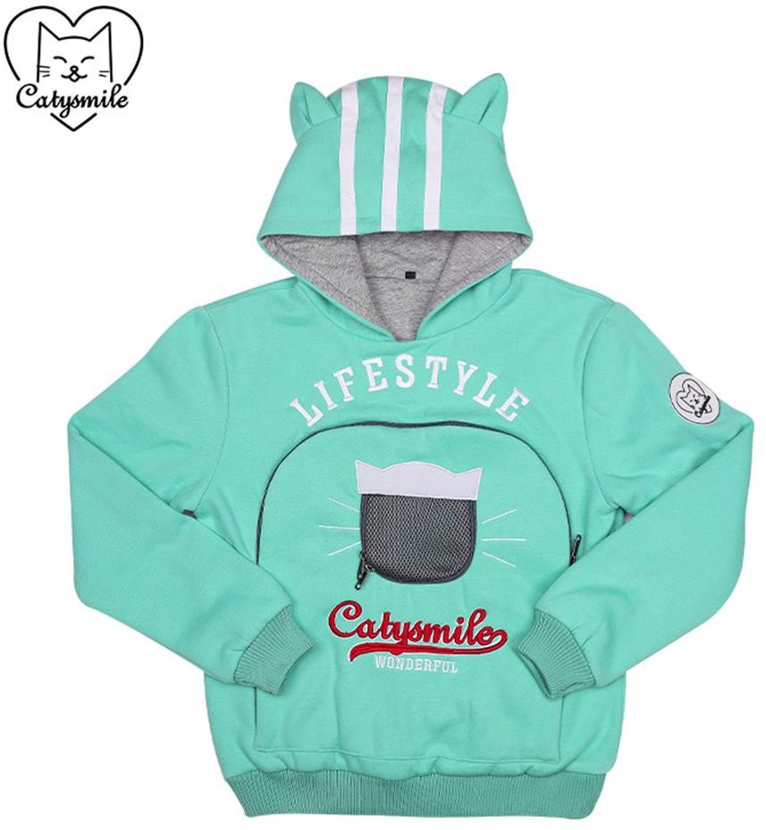 Smart Kitty Bluza CatySmile do noszenia kota i nie tylko (seledynowa)