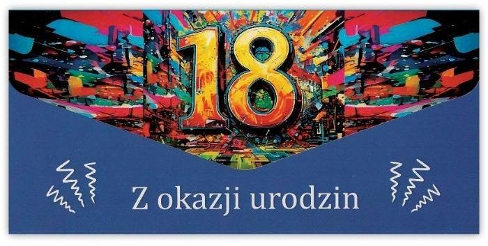 Trend Karnet-koperta Urodziny 18