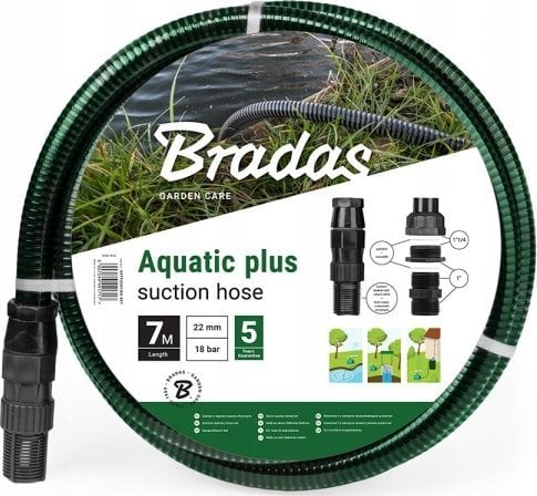 Bradas WĄŻ SSAWNO-TŁOCZNY 7M AQUATIC PLUS SATP2207/BK-SET