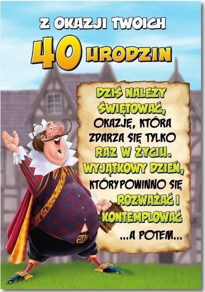 Kartka okolicznościowa Urodziny 40