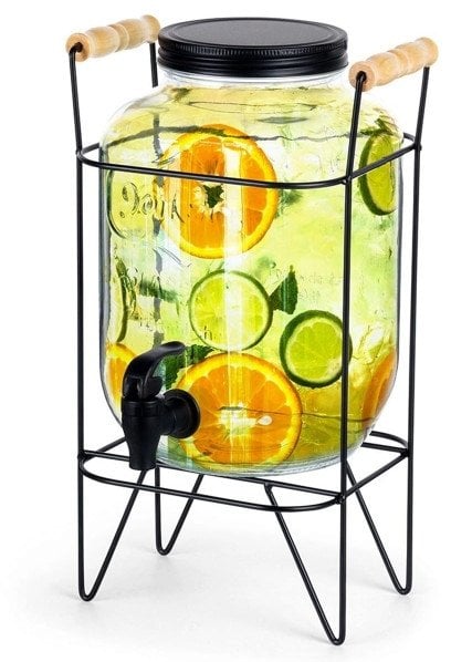 SŁÓJ SZKLANY 4,2l DO NAPOJÓW Z KRANIKIEM I STOJAKIEM 139600