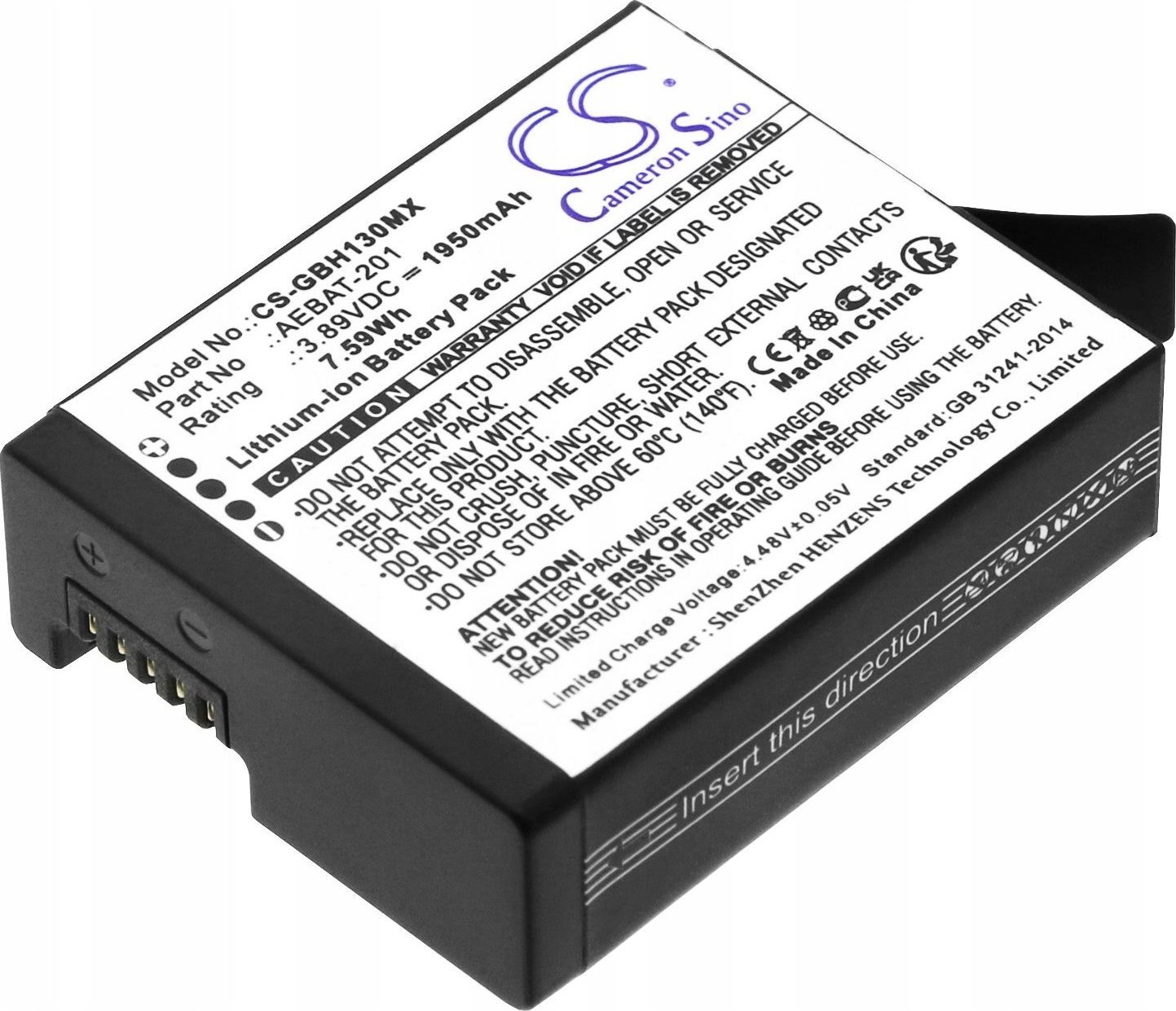 Akumulator Bateria typ CAAGPO1912 AEBAT-201 CPSS1B do GoPro Hero 13 Black / CS-GBH130MX