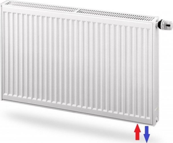 GRZEJNIK STALOWY V33 Z WKADKĄ ZAWOROWĄ I ZAWIESIA. 600*1000 (1 KPL)