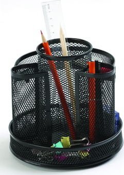 Q-Connect Przybornik na biurko Q-CONNECT Office Set metalowy obrotowy czarny