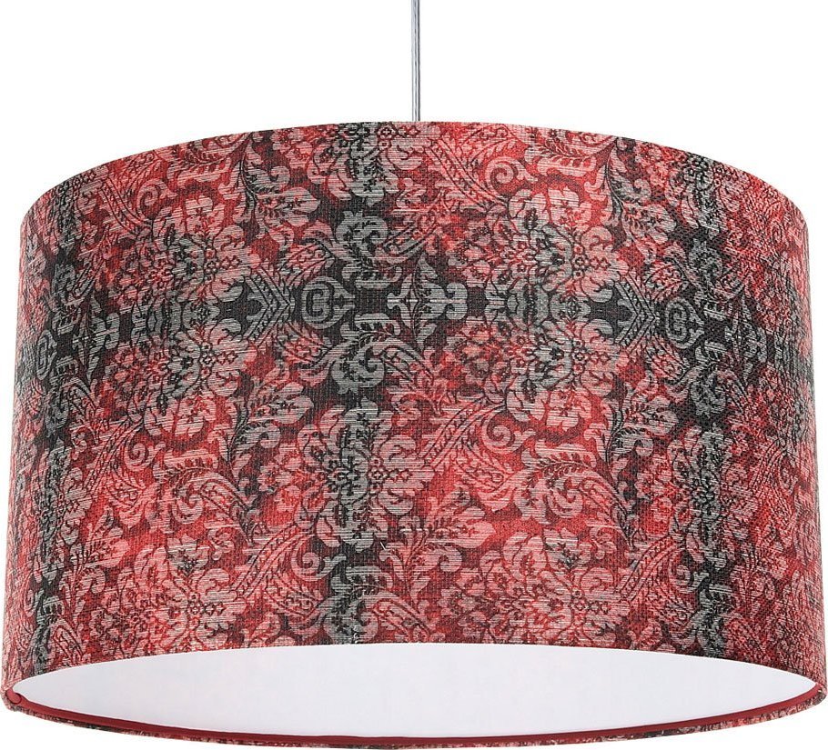 Lampa wisząca Lumes Czerwono-biała lampa wisząca nad stół z wzorem - S374-Ardela