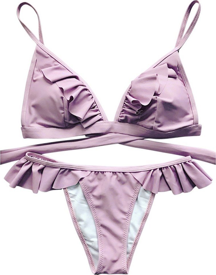 Pan i Pani Gadżet Strój kąpielowy różowy z falbanką XL