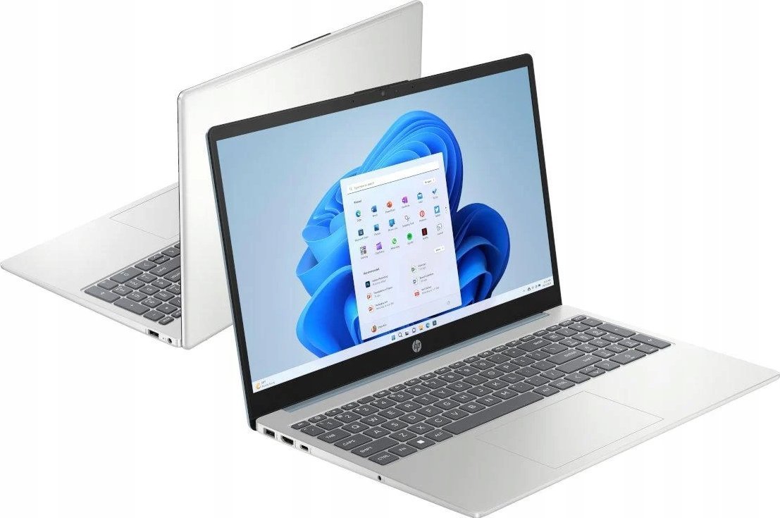 Laptop HP 15-fc0056nw AMD Ryzen 3 7320U Laptop 39,6 cm (15.6") Full HD 8 GB LPDDR5-SDRAM 512 GB SSD Wi-Fi 6 (802.11ax) Windows 11 Home Srebrny