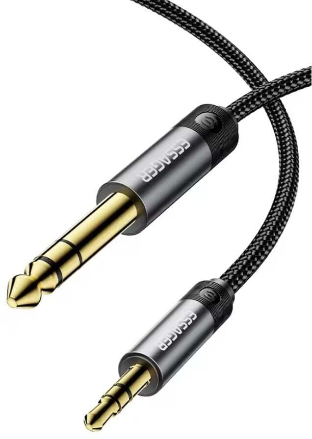 Kabel Essager kabel audio jack męski do męskiego, 3,5mm do 6,35mm, 1,2m