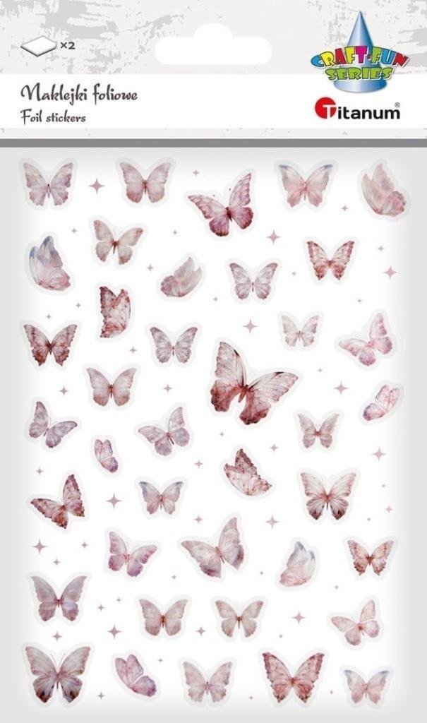 Herlitz Naklejki foliowe Motyle różowe i holograficzne