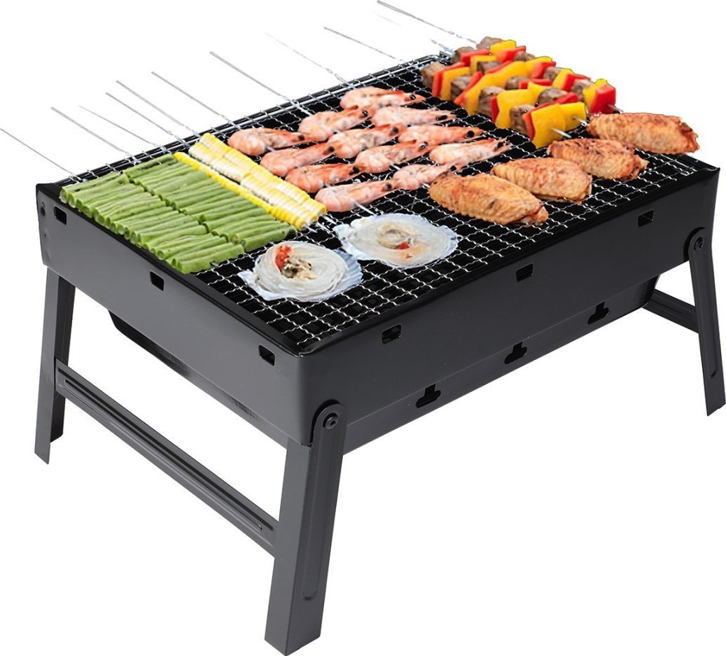Brunbeste Mini Grill Węglowy Turystyczny Przenośny Walizka