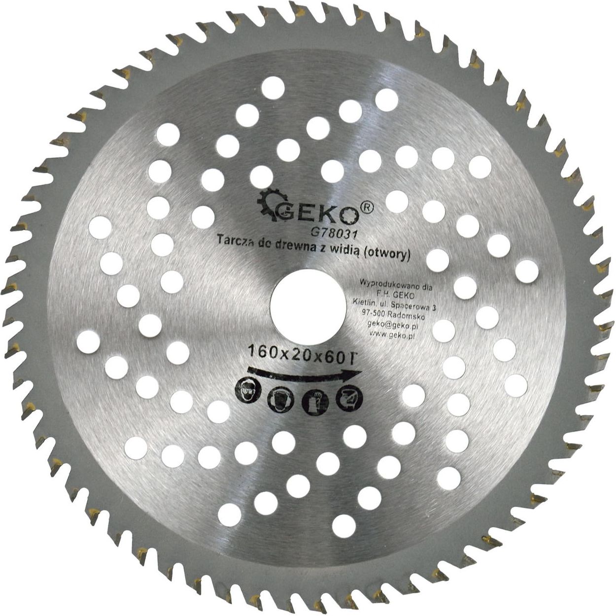 Geko Tarcza do drewna 160x20x60T(otwory)(100)