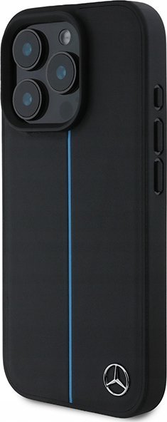 Mercedes Mercedes MEHMP16L23RURBK iPhone 16 Pro 6.3" czarny/black hardcase MB Blue Line Leather MagSafe