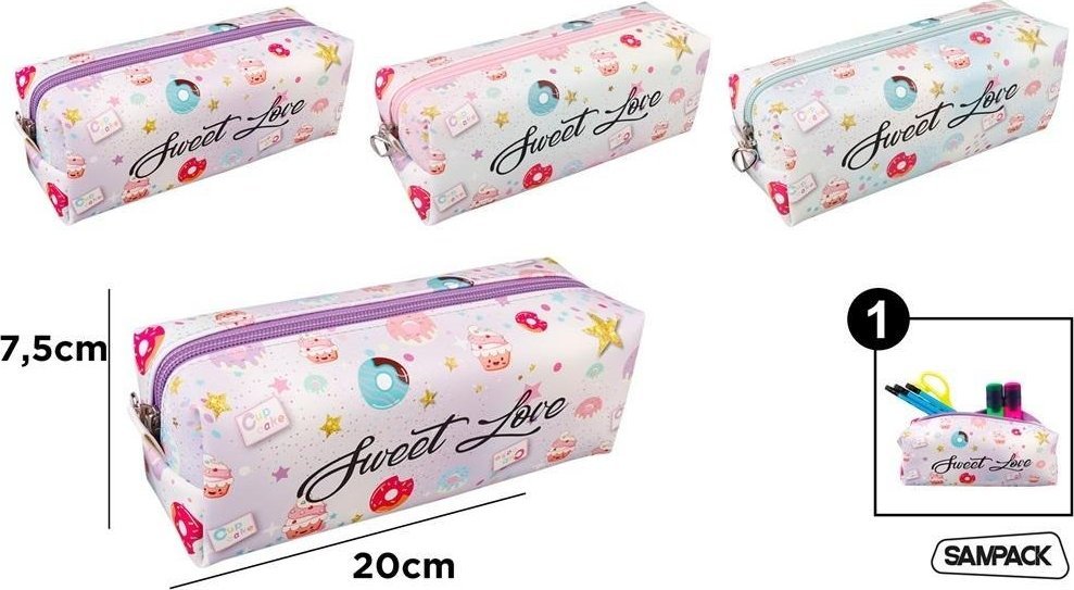 Piórnik kostka 21,5x9cm Sweet Love MIX