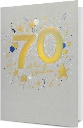 Karnet B6 Urodziny 70