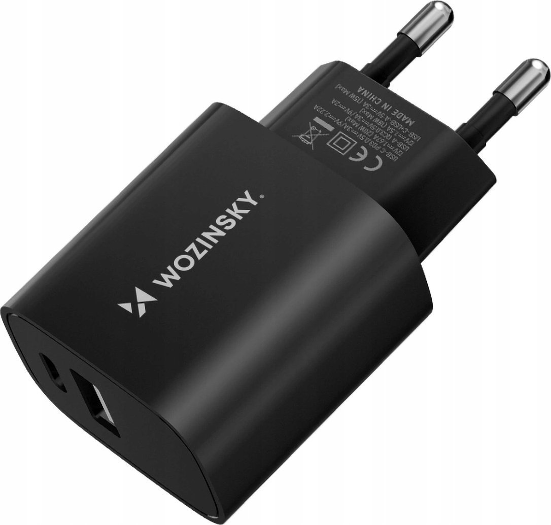 Ładowarka Wozinsky Ładowarka sieciowa Wozinsky WGWCB USB-A USB-C 20W - czarna