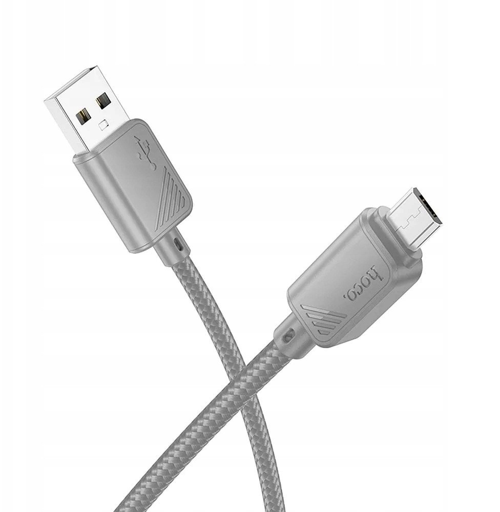 Kabel USB Hoco USB-A - microUSB 1 m Szary
