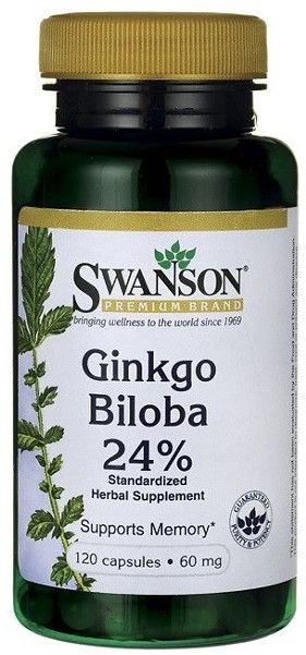 Swanson Gingko Biloba extract 60mg 30 kapsułek