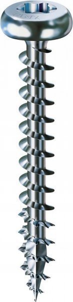 Spax WKRĘT ŁEB PÓŁKULISTY (500) OCYNK BIAŁY 5.0*30MM HB TX MINI