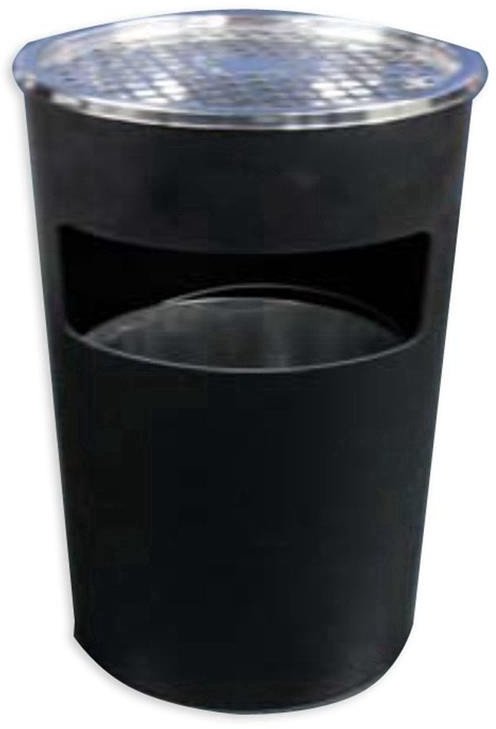 ROUND TRASH BIN WITH ASHTRAY T-Y0617M