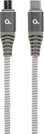 Kabel USB Gembird USB-C - microUSB 1.5 m Srebrny (CC-USB2B-CMMBM-1.5M)