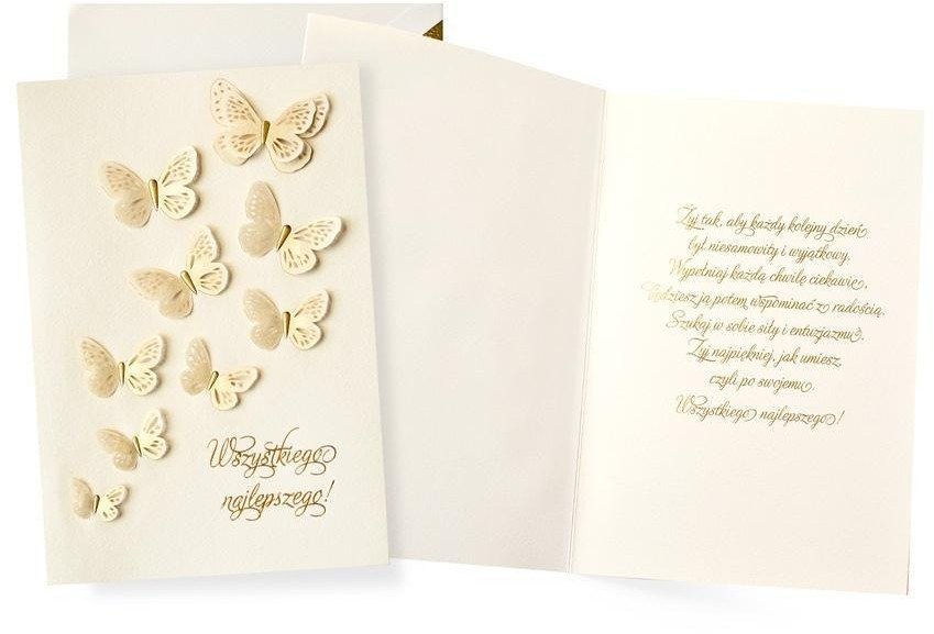 Karnet Ogólne życzenia motyle