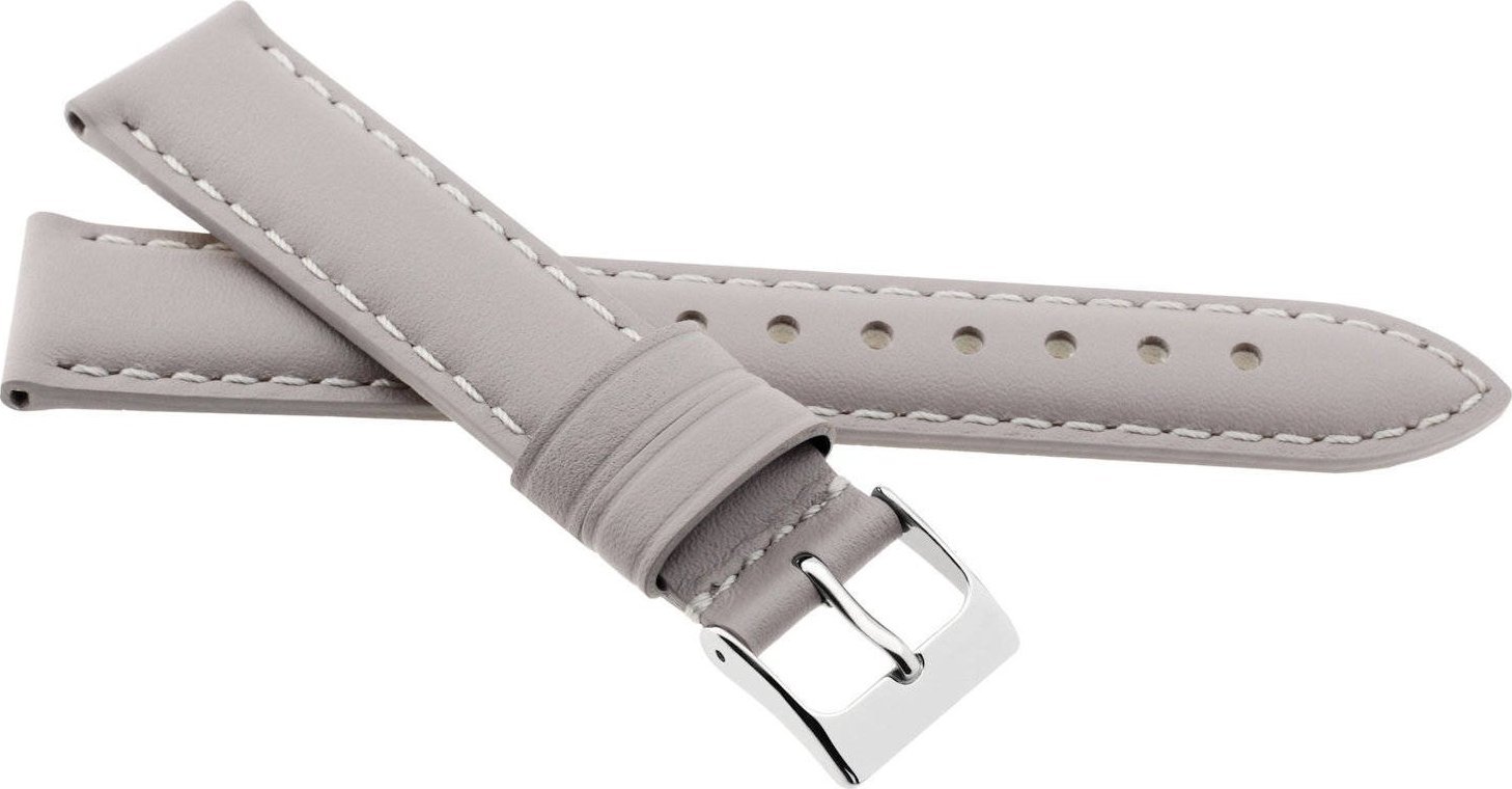 JVD Skórzany pasek do zegarka 12 mm JVD R41314-12 szary