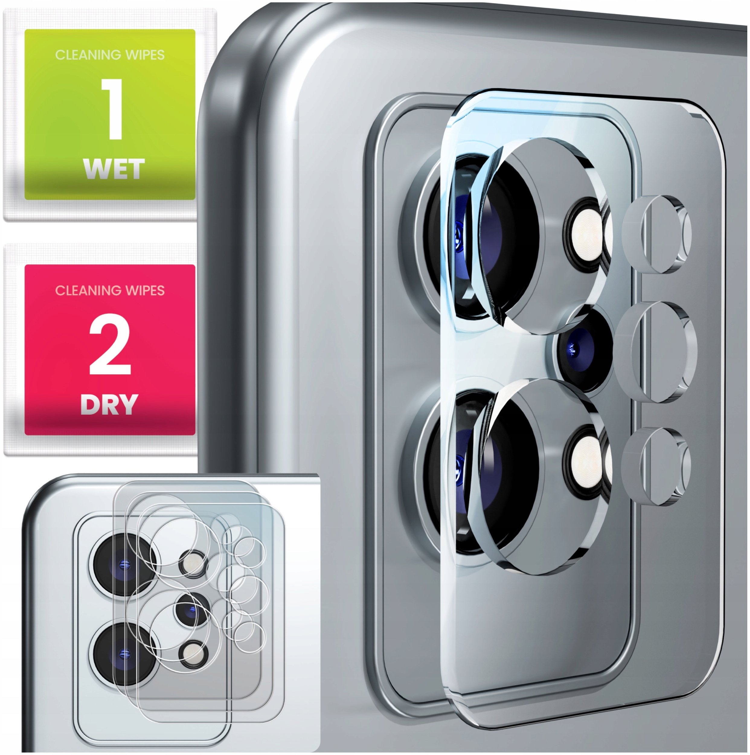 3-PAK Szkło Na Aparat Do Realme GT 2 Pro (Hartowane, Ochronne, Na Obiektyw)