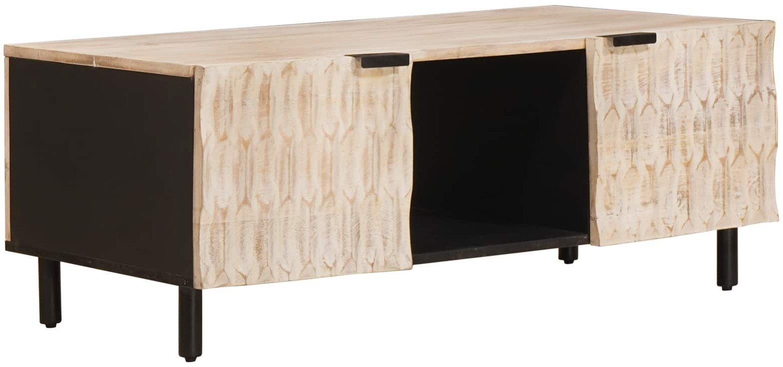 vidaXL Stolik kawowy Biały 100 x 54 x 40 cm Drewno mango