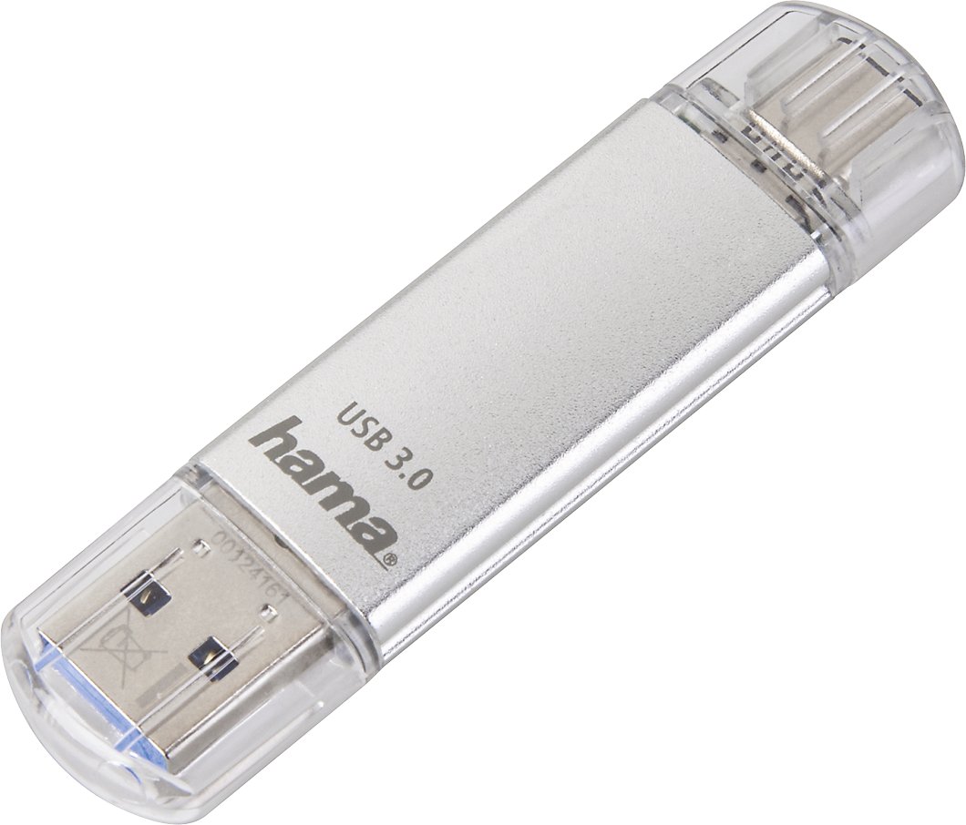 Hama C-Latea pamięć USB Type-C USB 3.1/USB 3.0, 128 GB, 40 MB/s, srebrna