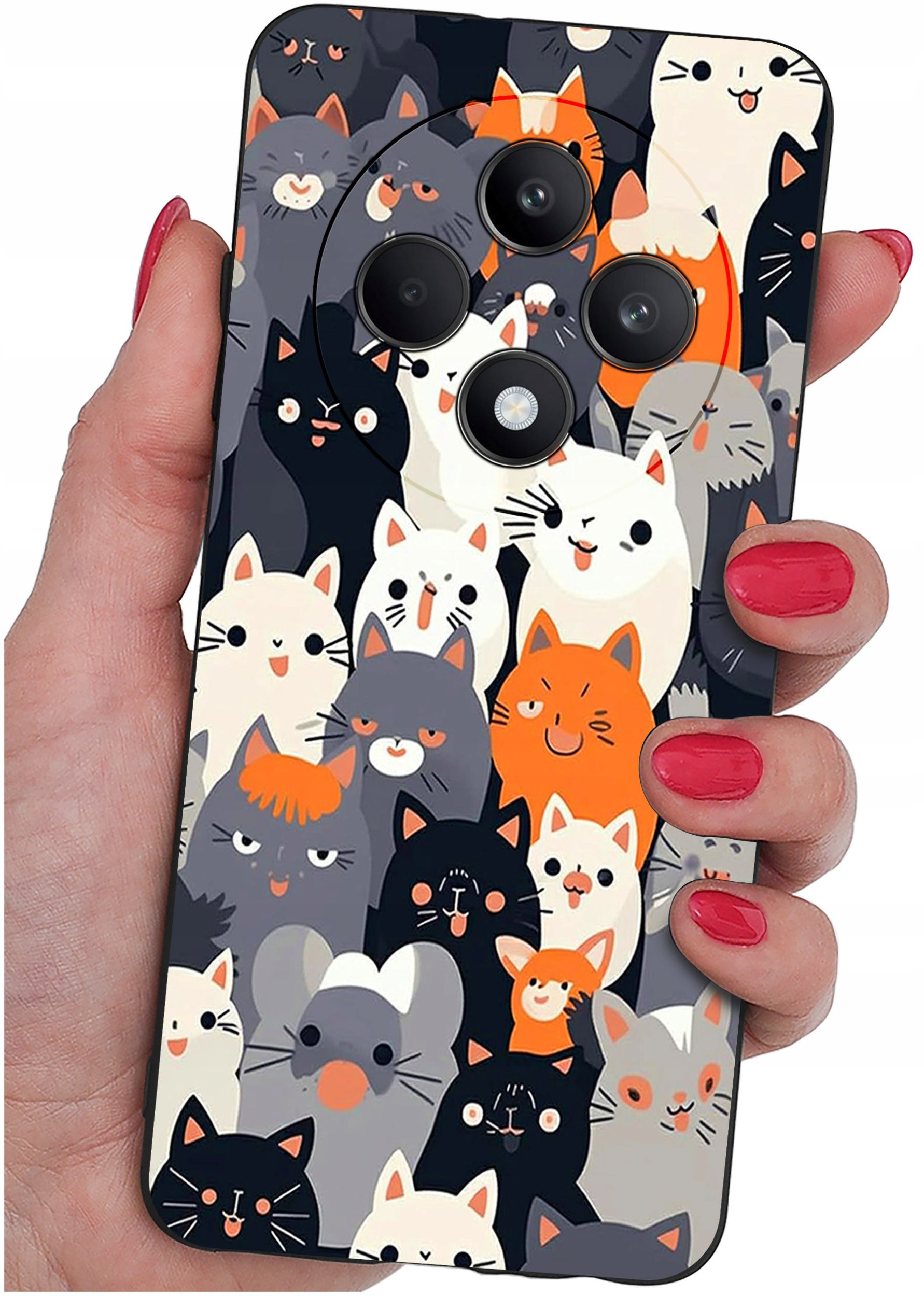 Etui do Oppo Reno 12 F 5G | 12 FS 5G WZORY |SILIKONOWE MATT CASE + SZKŁO 9H