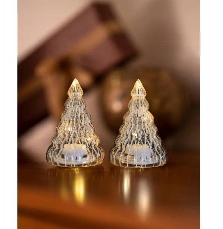 Sirius Home Wave Trees 2 pcs set, Light decoration figure, Transparent, Christmas tree, 3 lamp(s), LED, Soft white